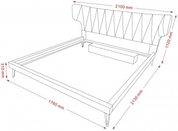 Двуспальная кровать Анаис