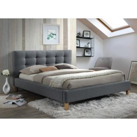 Двуспальная кровать Эльвира 180х200 серая