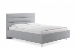 Двуспальная кровать Linda 180x200 с основанием диагональ светло-серый
