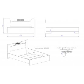 Двуспальная кровать Мале