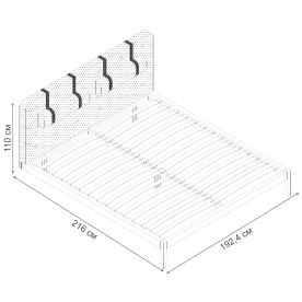 Двуспальная кровать Marbella MDI.BD.MRB.48