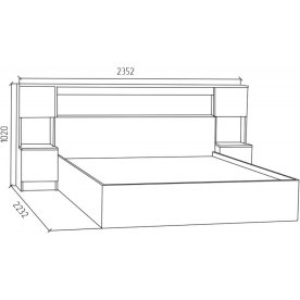 Двуспальная кровать КРЗ14