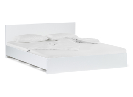 Двуспальная кровать Адайн 160х200 белое дерево / белое дерево