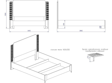 Двуспальная кровать Сиде