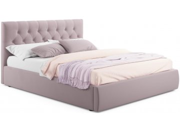 Двуспальная кровать Verona 160х200 лиловый велюр