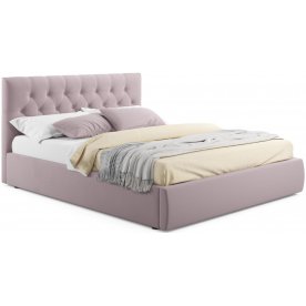Двуспальная кровать Verona 160х200 с ПМ лиловый велюр
