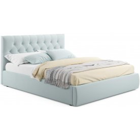 Двуспальная кровать Verona 160х200 с ПМ велюр мята пастель