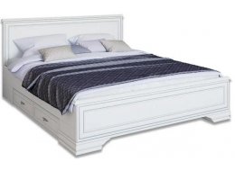 Кровать двуспальная Kentaki S320-LOZ 180 x 200 см с ящиками белый
