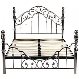 Кровать WF 9603 160x200 античный никель