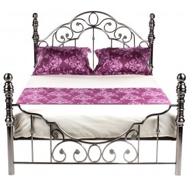 Кровать WF 9603 180 см x 200 см античный никель