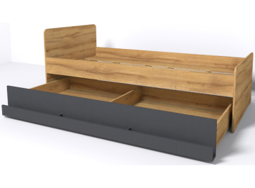 Лойс 80 Кровать Дуб золотистый-Графит