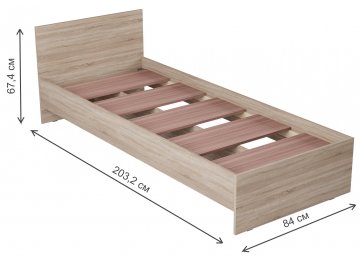 Односпальная кровать Котри КР-001