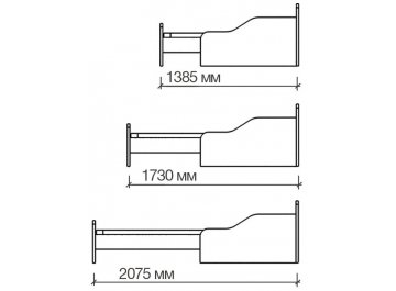 Односпальная кровать КТД ШК