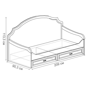 Односпальная кровать Прованс №415