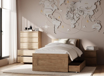 Детская кровать Сириус 80х200 сонома