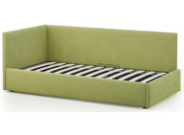 Детская кровать Каролина-2 80х200 с ПМ велюр bingo apple