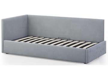 Детская кровать Каролина-2 80х200 с ПМ велюр bingo ash