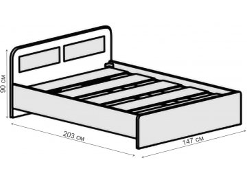 Полутораспальная кровать 017 Кантри