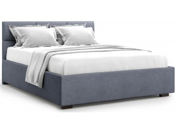 Полутораспальная кровать Bolsena 140 серый велюр (velutto 32)