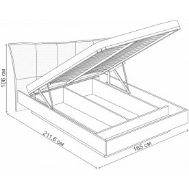 Полутораспальная кровать Лаэль Сканди 4
