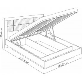 Полутораспальная кровать Лаэль Сканди 5