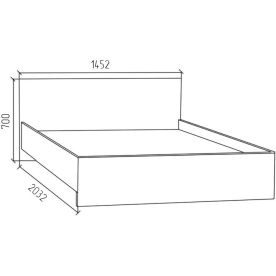 Полутораспальная кровать КР12