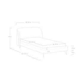 Полутораспальная кровать Rosa