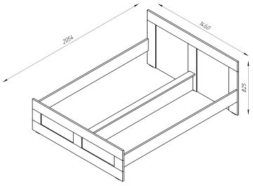 Полутораспальная кровать Сириус