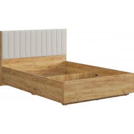 Полутораспальная кровать Юлия 140x200 см дуб крафт золотой / белый