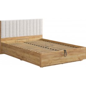 Полутораспальная кровать Юлия 140 х 200 см дуб крафт золотой / белый