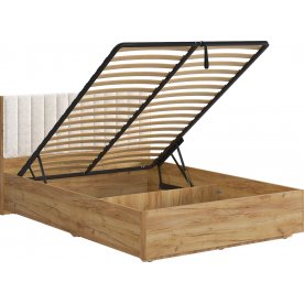 Полутораспальная кровать Юлия 140 х 200 см дуб крафт золотой / белый