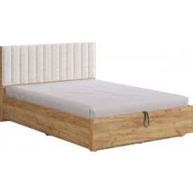 Полутораспальная кровать Юлия 140 х 200 см дуб крафт золотой / белый