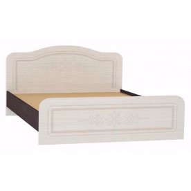 Кровать двуспальная Фиеста-М КР-502 160х200 венге / дуб беленый с матрасом