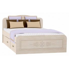 Кровать Фиеста-М КР-503 140 см х 200 см перламутровый глянец с матрасом