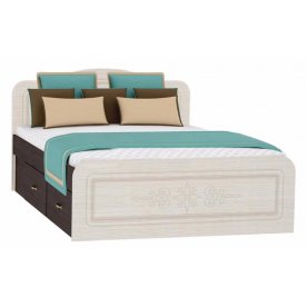 Кровать Фиеста-М КР-503 140 см х 200 см венге / дуб беленый с матрасом