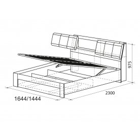 Кровать Мальта 140 см x 200 см венге / белый с матрасом