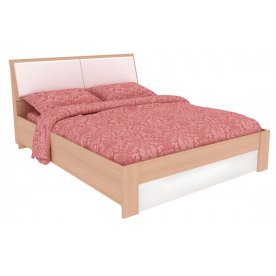 Кровать Мальта 160x200 дуб млечный / белый с матрасом