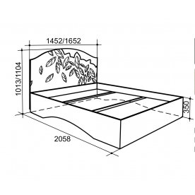Кровать Оливия 1.6 "Стандарт" 160x200 с матрасом