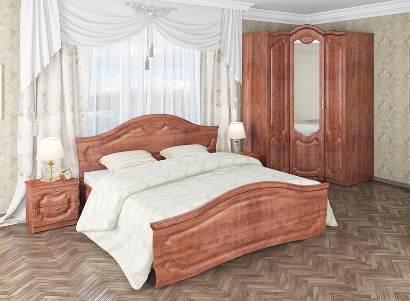 Кровать Орхидея СП-002-12 черешня с матрасом