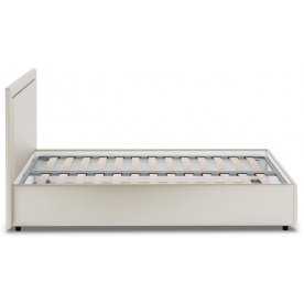 Полутороспальная кровать Паола 1201 140х200 см с основанием бежевый с матрасом