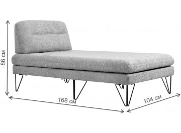 Кушетка Рокки ткань Camby ivory