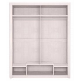 Шкаф четырехдверный для одежды Мальта лиственница сибиу / дуб сакраменто с зеркалом