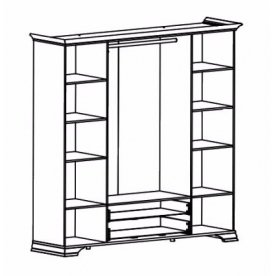 Шкаф четырехдверный Kentaki S320-SZF6D2S