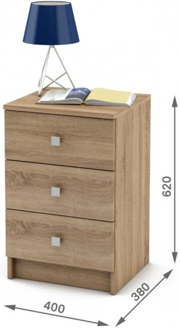 Прикроватная тумба Бостон-1 дуб сонома