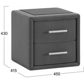 Прикроватная тумба Элис со стеклом