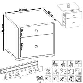 Прикроватная тумба Вуди 13.287