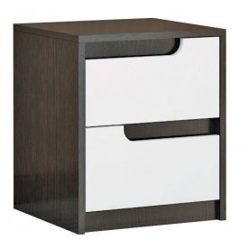 Тумба прикроватная Гавана венге / акрил белый