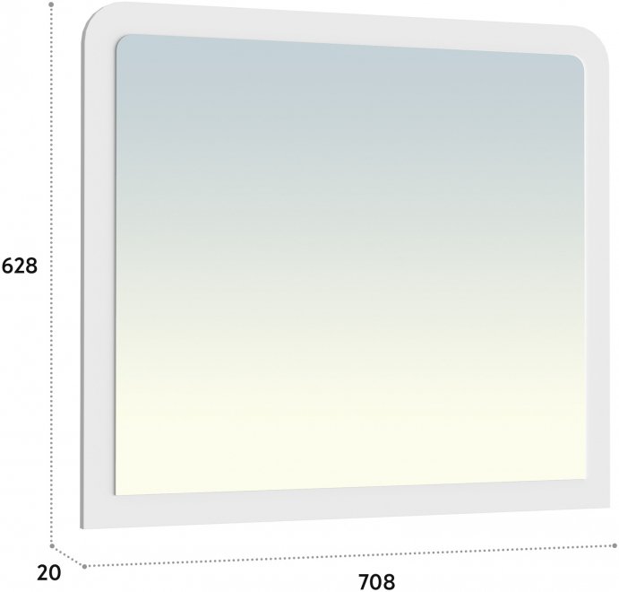 Подвесной столик АС-69-ТН-30 белое дерево