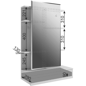 Туалетный столик Арина навесной