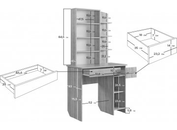 Туалетный столик Виктория-1